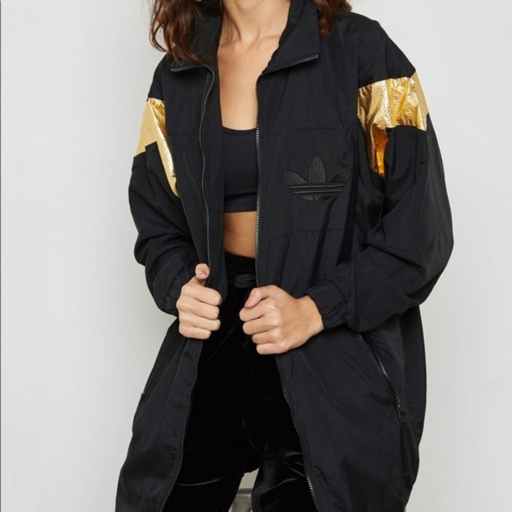 nwt ADIDAS gold archive long track jacket s
